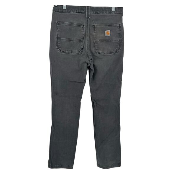 Men's Shadow Grey Carhartt Slim Tapered Rigby Dungaree Straight Fit Pants 31x32 - Picture 7 of 10